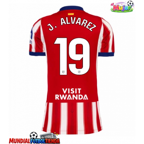 Camiseta Atletico Madrid Julian Alvarez #19 Primera Equipación Replica 2026-27 para mujer mangas cortas